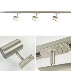 Nikkel railsysteem met spots 1-fase><noscript><img width=