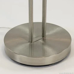 Nikkel vloerlamp met LED uplighter en leeslamp><noscript><img width=