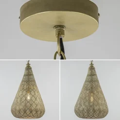 Oosterse hanglamp kegel goud groot></noscript>Straluma New