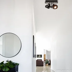 Opbouwspot balk zwart 2-lichts gu10 incl><noscript><img width=