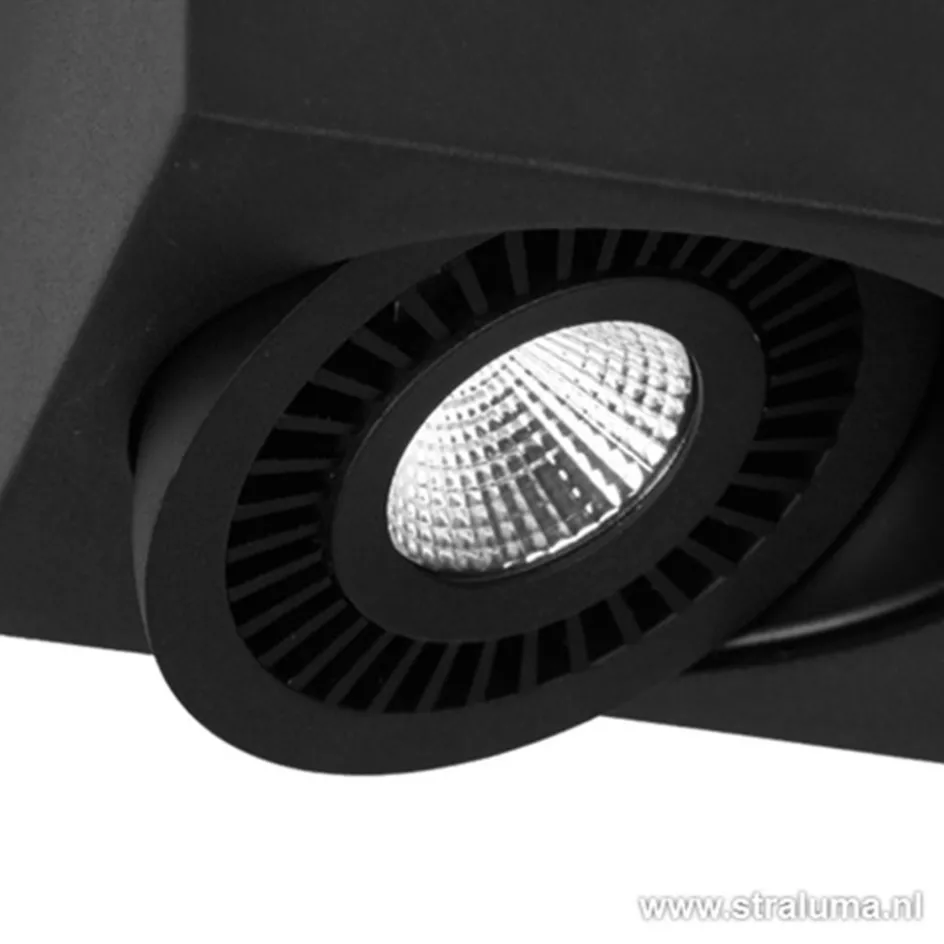 Opbouwspot box zwart 1-lichts led>Straluma Online