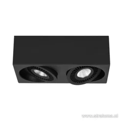 Opbouwspot box zwart 2-lichts led><noscript><img width=