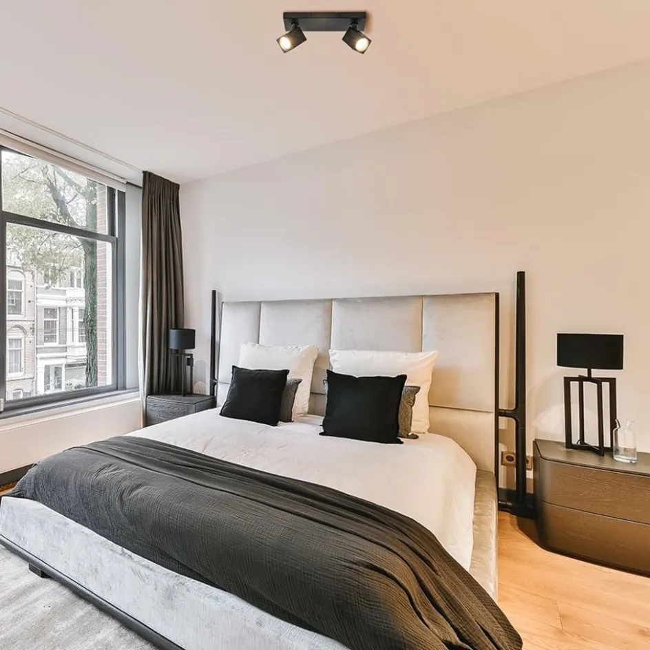 Opbouwspot 2-lichts balk zwart>Straluma Online