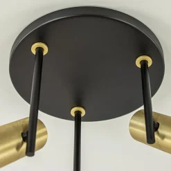 Opbouwspot 3-lichts cilinder zwart/brass><noscript><img width=