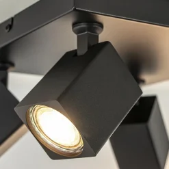 Opbouwspot 4-lichts vierkant zwart verstelbaar><noscript><img width=