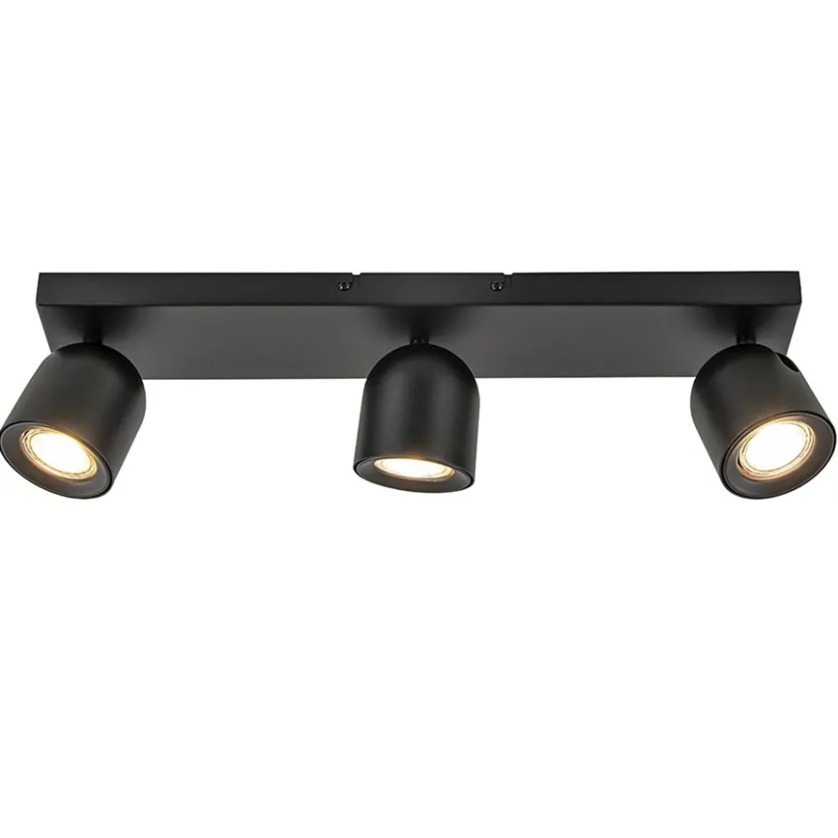 Opbouwspot Solare 3l balk zwart>Straluma New