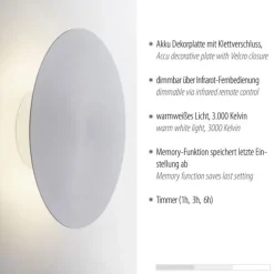 Oplaadbare LED wandlamp op accu aluminium></noscript>Straluma Sale