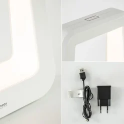 Oplaadbare tafellamp op accu wit dimbaar IP65></noscript>Straluma New