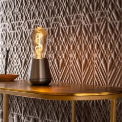 Oplaadbare tafellamp titanium met smoke lichtbron></noscript>Straluma Clearance