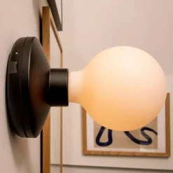 Oplaadbare wandlamp zwart incl frosted lichtbron></noscript>Straluma Hot