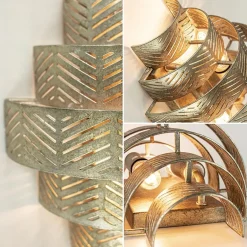 Oud zilveren wandlamp metaal excl snoer><noscript><img width=