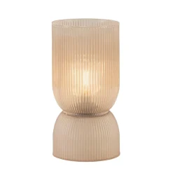 Oudroze glazen tafellamp Phoebe op batterijen van Light and living>Straluma Best