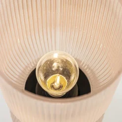 Oudroze glazen tafellamp Phoebe op batterijen van Light and living></noscript>Straluma Best