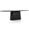 Ovale eettafel Aron 300x110 cm zwart mangohout>Straluma Online