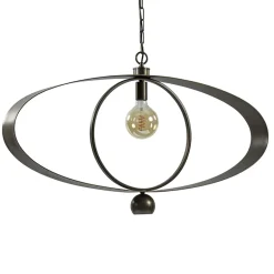 Ovale hanglamp brons metaal E27 + GU10>Straluma Best