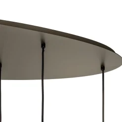 Ovale hanglamp platinum exclusief E27 lichtbronnen></noscript>Straluma