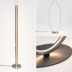 Ovale LED vloerlamp zwart inclusief dimmer></noscript>Straluma Hot