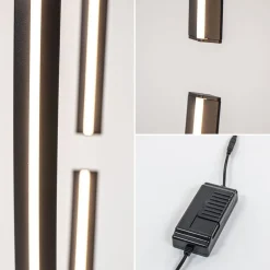 Ovale LED vloerlamp zwart inclusief dimmer></noscript>Straluma Hot