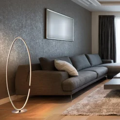 Ovale LED vloerlamp zwart inclusief dimmer></noscript>Straluma Hot