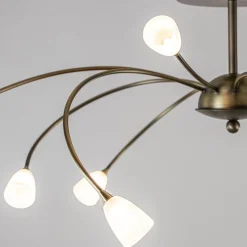 Ovale plafondlamp brons inclusief LED dim to warm></noscript>Straluma Hot