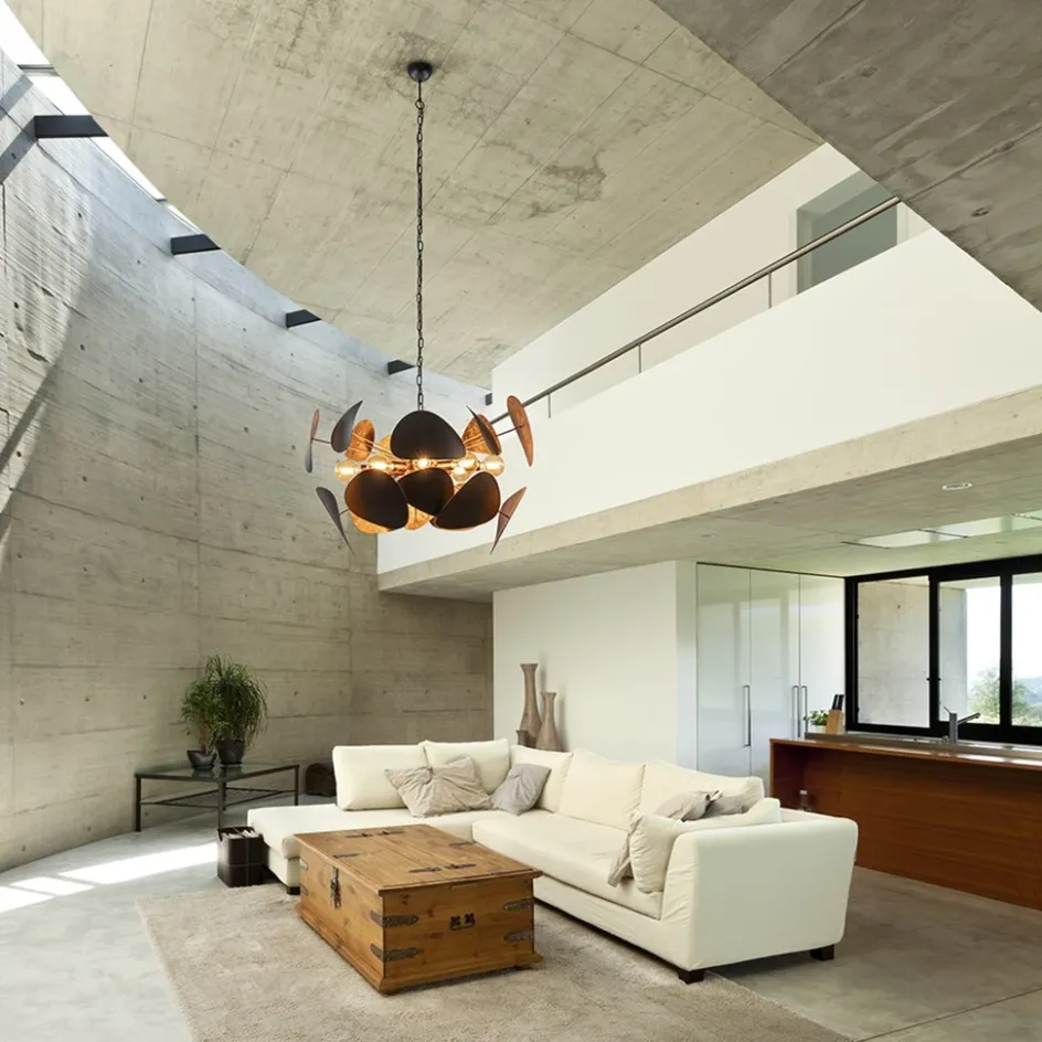 Ovale videlamp textured black met ambachtelijk brons>Straluma Best