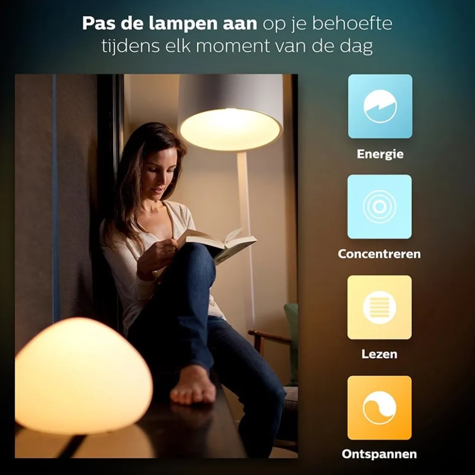 Philips Hue white ambiance starter kit E27 met Bluetooth>Straluma Best