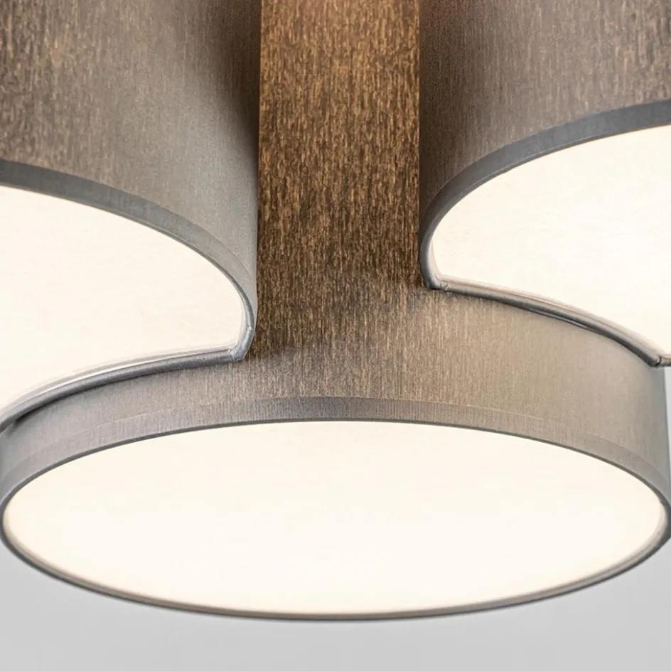 Plafondlamp 3 kappen grijs>Straluma Outlet