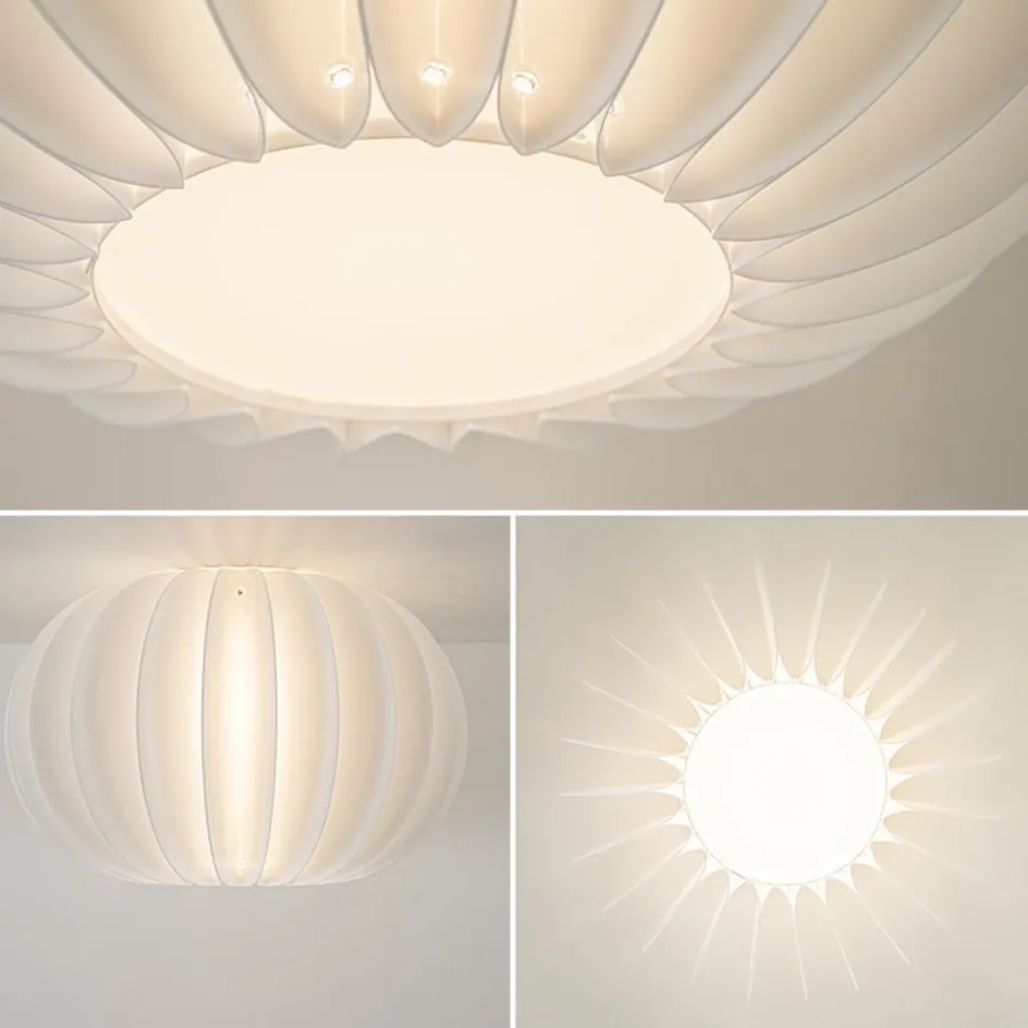 Plafondlamp Arena 40cm zwart/kap wit>Straluma Discount