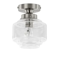 Plafondlamp Art Deco klein helder glas>Straluma Sale