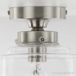 Plafondlamp Art Deco klein helder glas><noscript><img width=