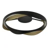 Plafondlamp Ascoli ring zwart/matgoud>Straluma Online