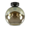 Plafondlamp Bella zwart+smoke glas 25cm>Straluma Hot