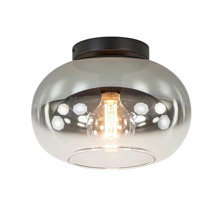 Plafondlamp Bellini zwart/smoke gradient glas>Straluma Online