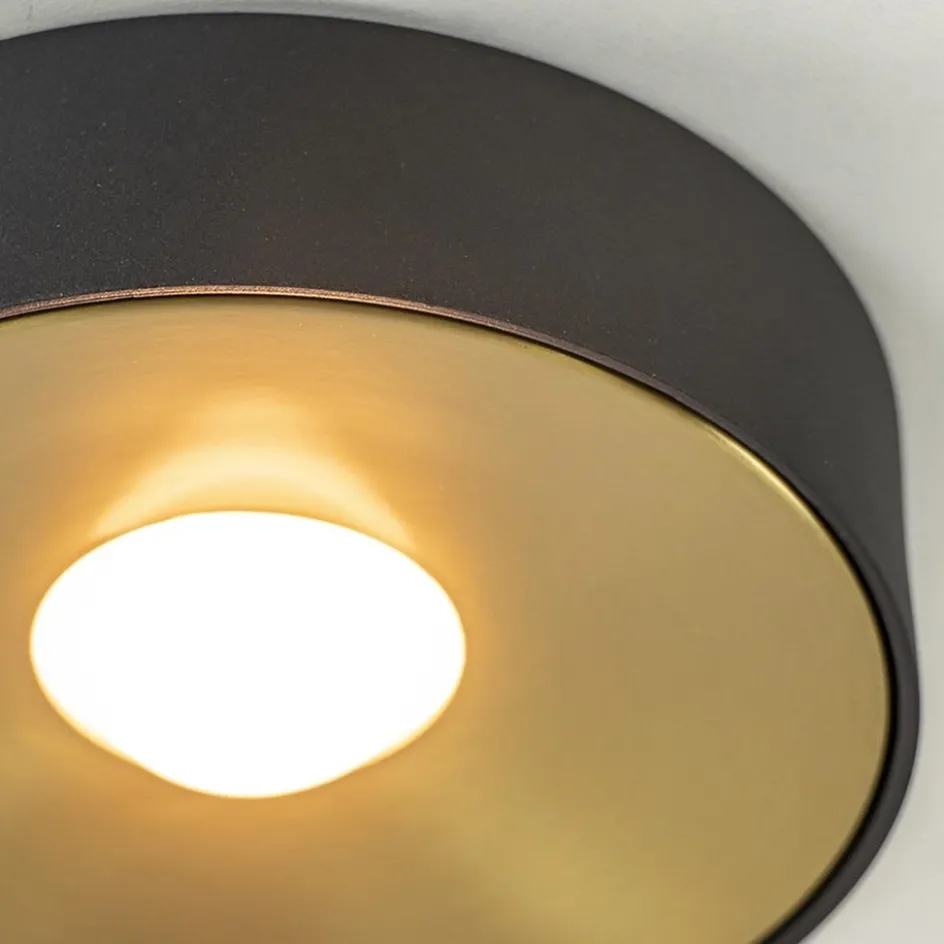 Plafondlamp Bright 15 zwart/matgoud>Straluma Outlet