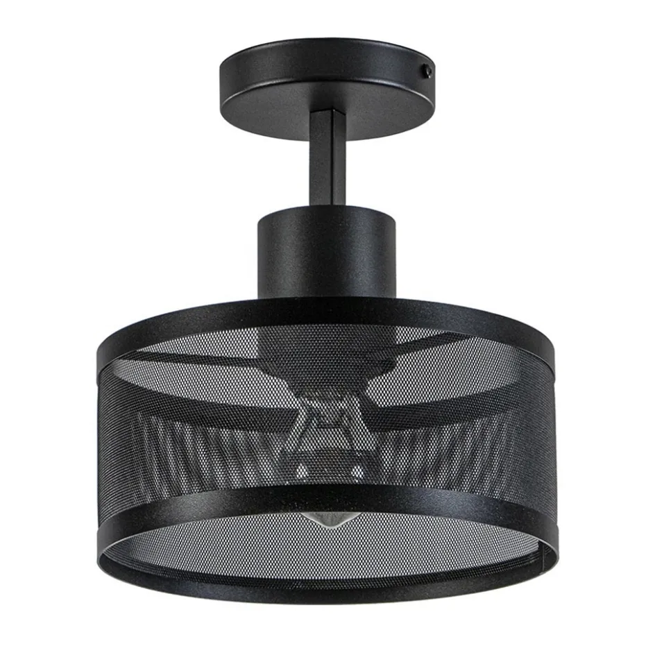 Plafondlamp cilinder geperforeerd zwart>Straluma Best