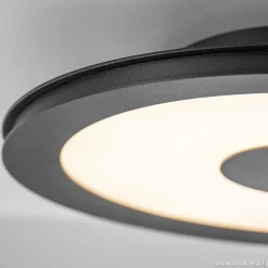**Plafondlamp disc 32cm zwart 3-step dim></noscript>Straluma Online