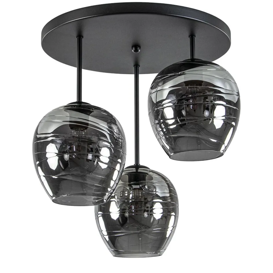 Plafondlamp Fantasy Apple 3L zwart/smoke>Straluma Discount