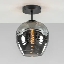 Plafondlamp Fantasy 1L zwart + smoke glas>Straluma New