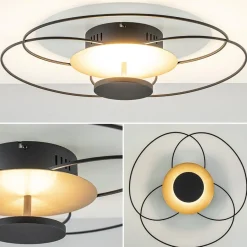 Plafondlamp Fiore zwart/goud 3-step dim>Straluma Sale