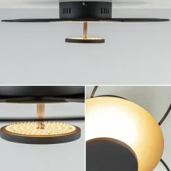 Plafondlamp Fiore zwart/goud 3-step dim><noscript><img width=