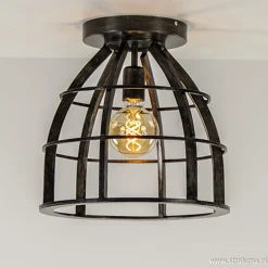 Plafondlamp frame zwart industrieel>Straluma Clearance