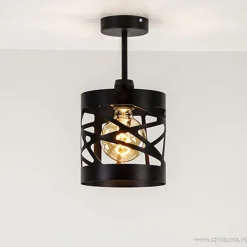 Plafondlamp Frez zwart metaal>Straluma Hot