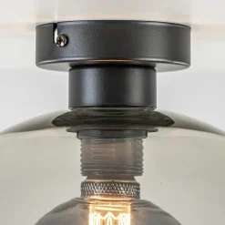 Plafondlamp globe smoke glas 30cm><noscript><img width=