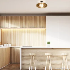 Plafondlamp hout lamellen klein></noscript>Straluma Sale