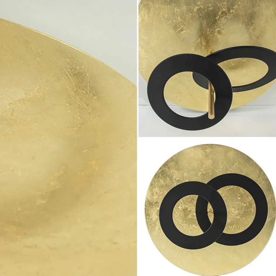 Plafondlamp Hula Hoop gold leaf/black>Straluma Hot