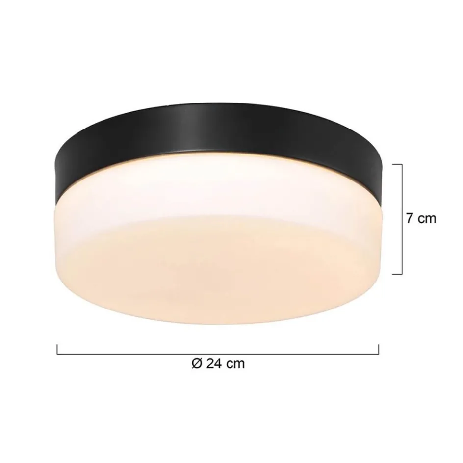 Plafondlamp Ikaro zwart 24cm 3-step dim>Straluma Clearance