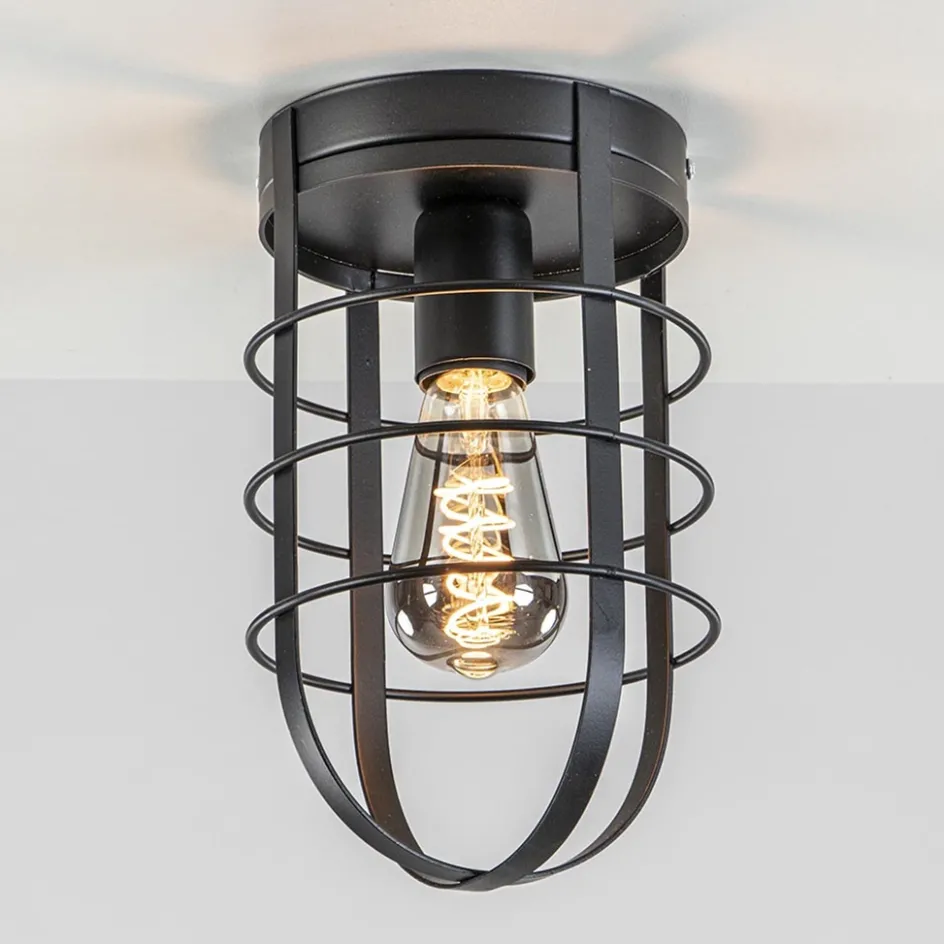 Plafondlamp kooi zwart>Straluma Sale