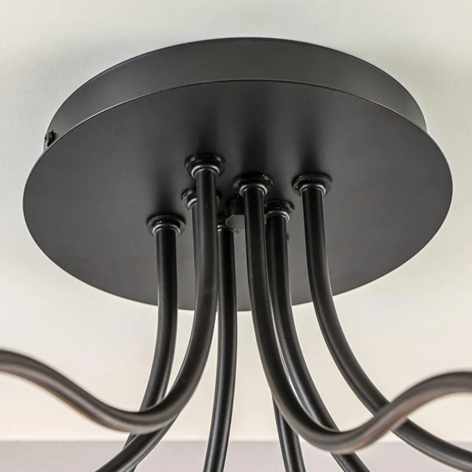 Plafondlamp Kraken klein 8-armen zwart>Straluma Outlet