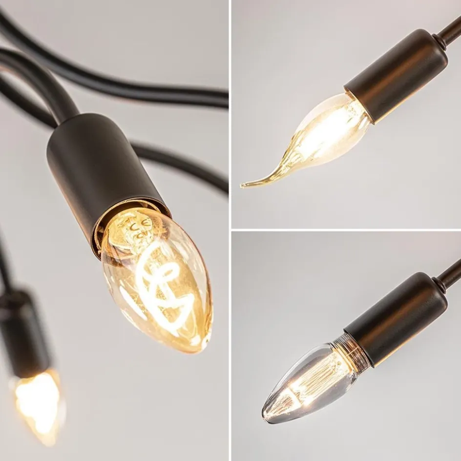 Plafondlamp Kraken klein 8-armen zwart>Straluma Outlet