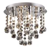 Plafondlamp kristal bollen + chroom 26cm>Straluma Clearance